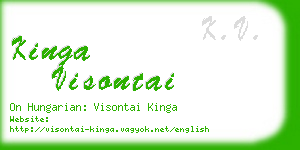 kinga visontai business card